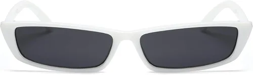 Vista 2 de FEISEDY Gafas de sol cuadradas vintage para mujer con marco de acetato B2292 Slender