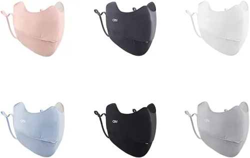 Vista 6 de SLN3M308 - Protección solar UPF 50+, cubierta facial de verano, polaina para el cuello con bucles para las orejas