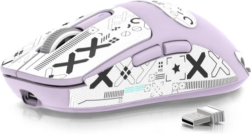 Vista 15 de ATTACK SHARK X3 Mouse inalámbrico para juegos, mouse ergonómico de computadora de 49g, sensor óptico PAW3395 de triple modo de 26K DPI, duración