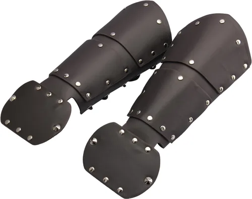 Vista 5 de Pulsera de cuero con guantelete medieval, muñequeras vikingas, guardias de tiro con arco, brazaletes de brazo ancho para mujeres y hombres, 2