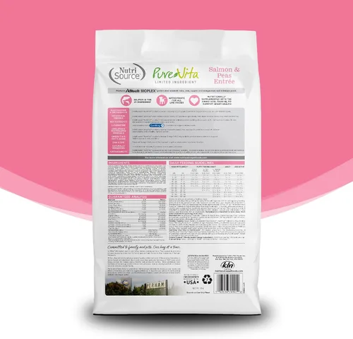 Vista 3 de Alimento para perros Purevita de salmón y guisantes, sin granos (5 libras)