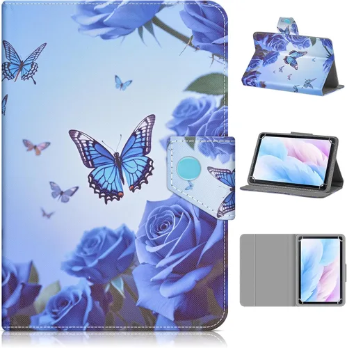 Vista 10 de DETUOSI Funda universal para tableta de 7.0 pulgadas, funda para tableta Android de 7 pulgadas, funda protectora portátil de viaje de piel sintética