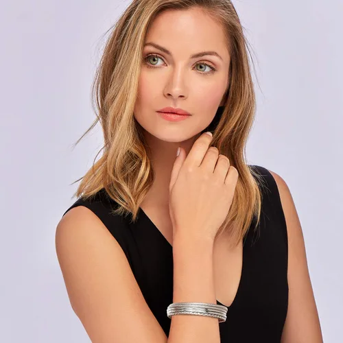 Vista 2 de Ross-Simons Sterling Silver Jewelry Set 5 Bangle Bracelets
