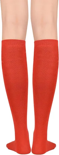 Vista 3 de Century Star - Calcetines altos hasta la rodilla para mujer con rayas finas y atléticas, calcetines altos para deportes al aire libre