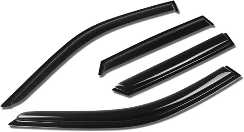 Vista 22 de Auto Dynasty 4 unidades de protector de lluvia para ventana con cinta adhesiva compatible con Mazda 3 2004-2009, acrílico
