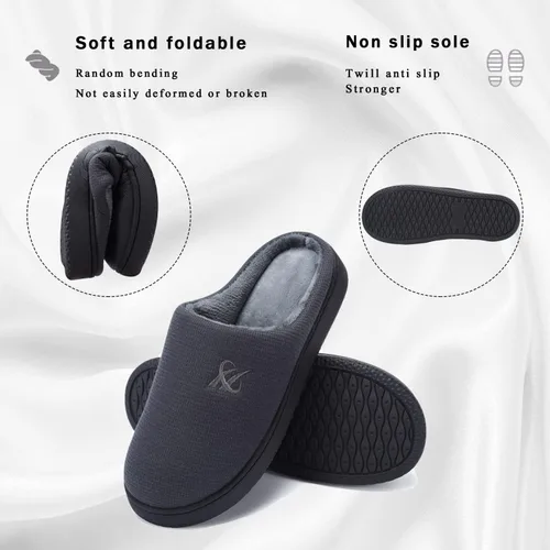 Vista 3 de Pantuflas de espuma viscoelástica para mujer y hombre.