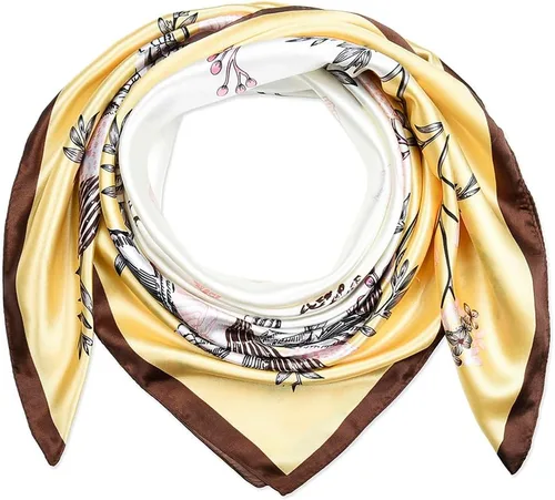Vista 62 de corciova - Bufanda cuadrada grande para mujer, diadema sedosa para cabello rizado, lazo para dormir por la noche, bandana a la moda, 35 x 35