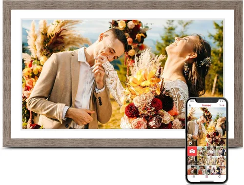 Vista 16 de Frameo Digital Frame WiFi, 15.6 inch Digital Picture Frame Large Display