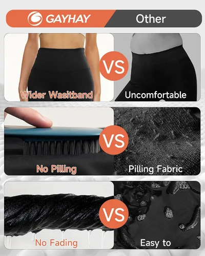Vista 2 de GAYHAY Pantalones cortos de ciclismo para mujer, diseño suaves de tiro alto y con control de abdomen para yoga, correr, entrenamiento y deportes