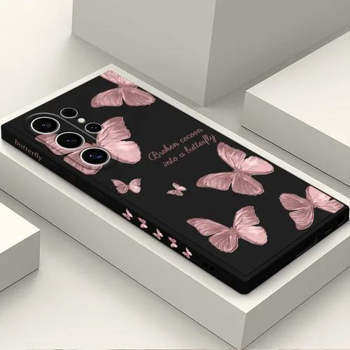 Vista 25 de LEECG para Samsung Galaxy S24, funda con diseño de patrón floral creativo S24, protección contra caídas, suave, ultradelgada, resistente a los negro