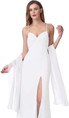 Vista 25 de Chales de gasa para mujer, bufandas para dama de honor, boda, noche, graduación, fiesta, ocasiones especiales, vestidos de 90 x 20 pulgadas