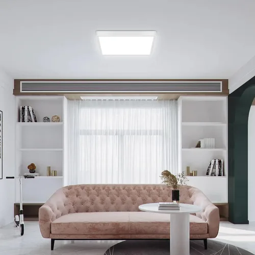 Vista 5 de Lámpara de techo LED regulable de 12 pulgadas con control remoto, brillo CCT completo de 24 W, luz de techo LED cuadrada ajustable, accesorio