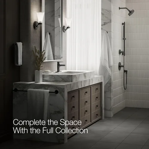 Vista 10 de Kohler 74021-4-BL Taut - Grifo de lavabo de baño con mango único, 1.2 gpm, negro mate