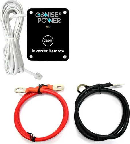 Vista 2 de GoWISE Power - Inversor de onda sinusoidal pura de 1000 W, 12 V CC a 120 V CA con 2 salidas de CA + 1 puerto USB de 5 V, 2 cables de batería e