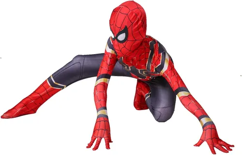 Vista 4 de SDORPFLK Disfraz de superhéroe para niños, disfraz de elastano para Halloween y cosplay
