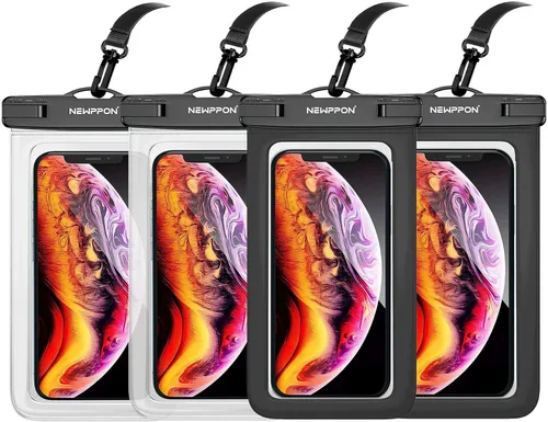 Vista 10 de Paquete de 100 bolsas impermeables para teléfono celular de 8.5 pulgadas – Funda seca bajo el agua – Protector transparente a prueba de agua