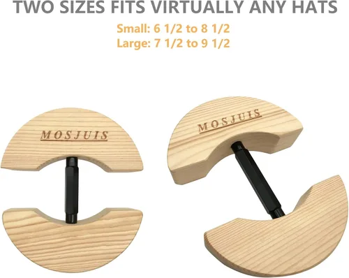 Vista 5 de Ensanchador de sombreros ajustable para sombreros ajustados, sombrero, camilla de gato para hombres y mujeres, gorras de béisbol Fedora de vaquero