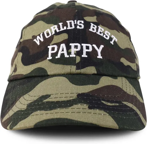 Vista 2 de Trendy Apparel Shop World's Best Pappy - Gorra de béisbol bordada de algodón suave de perfil bajo, talla única
