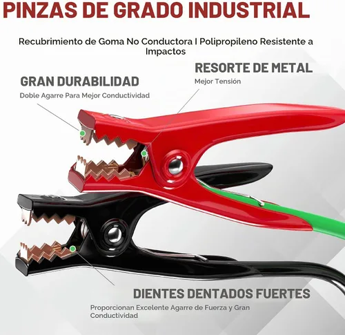 Vista 7 de cables de puente calibre 4 de 20 pies con protector de seguridad inteligente - Cable de batería resistente con protección contra polaridad inversa