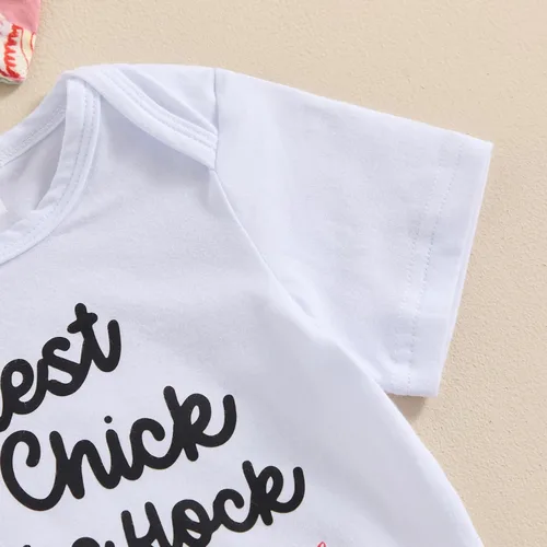 Vista 132 de Sejardin Ropa de verano para bebé y niña, recién nacida, manga corta, con letras, mameluco elástico con diadema