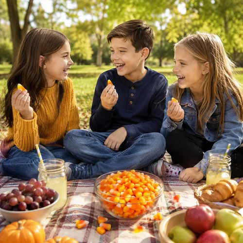 Vista 7 de Fruidles Golosinas de maíz de caramelo de Halloween, aperitivos divertidos y festivos (1 libra)