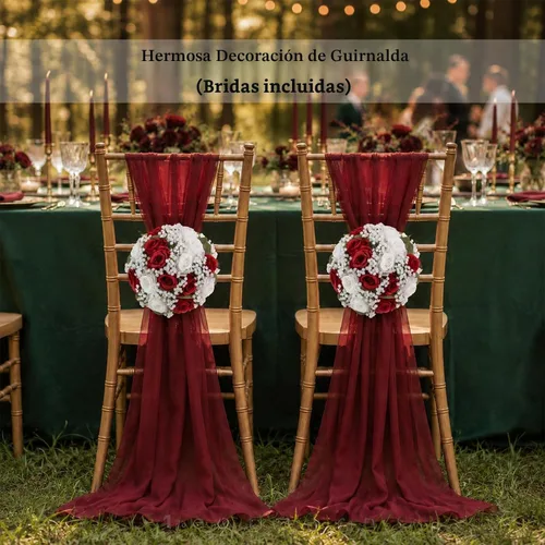 Vista 4 de BLOSMON Bolas de Flores Falsas Centros de Mesa de Boda 2 Piezas Rosa Carmesí Respiración de Bebé Flores Artificiales Piezas Centrales Decoración