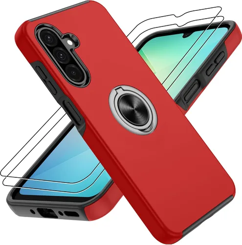 Vista 62 de Gritup Funda para Pixel 6A con protector de pantalla HD, soporte de anillo magnético 360 para Google Pixel 6A, color negro