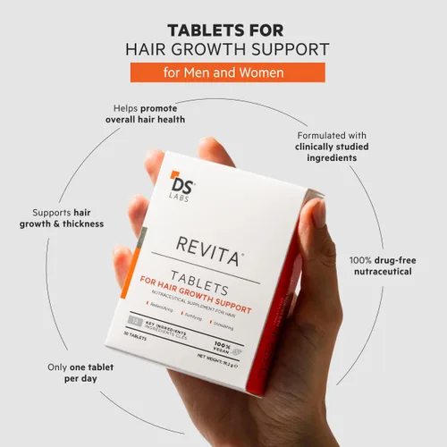 Vista 3 de ds labs Revita Shampoo & Tablets Bundle (2 Pack) - Revita Revitalizing Shampoo (205 mL) & Revita Hair Support Tablets (60 Count) - For Fuller