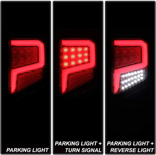 Vista 7 de ACANII - Para [modelo incandescente] Nissan Titan 2016-2021 Titan XD negro ahumado LED tubo luces traseras lámparas izquierda y derecha