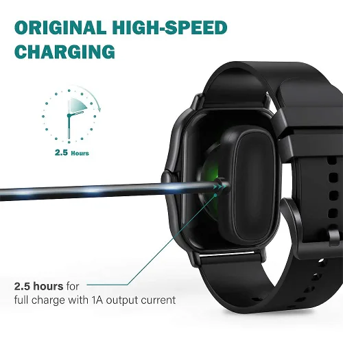 Vista 5 de Cargador de cable USB para Amazfit BIP 3, GTS 2, GTS 2 Mini, GTS 2e, GTR 2, GTR 2e – Paquete de 2 cables de carga de 3.3 pies para T-Rex Pro, BIP U