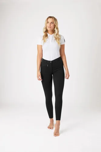 Vista 2 de HORZE Active - Pantalones de asiento completo con agarre de silicona para mujer Cintura de tiro medio con bolsillo frontal