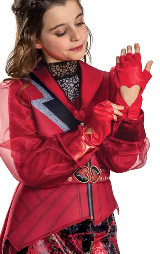 Vista 6 de Disfraz Deluxe Rojo para Niñas de Disney Descendants 5 Multicolor