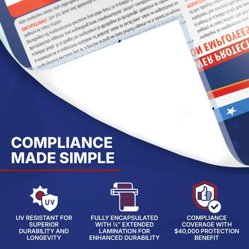 Vista 4 de Póster de la ley laboral estatal y federal de Texas 2026 - Cumple con OSHA en el lugar de trabajo - Publicación de regulaciones obligatorias