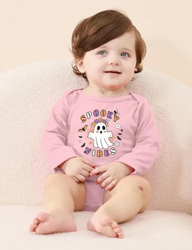 Vista 31 de BFUSTYLE Mameluco de manga larga para bebés niños y niñas, traje divertido para bebés de 0 a 18 meses
