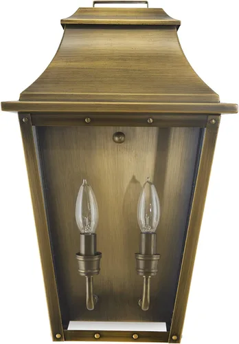 Vista 4 de Acclaim Lighting 8413AB Linterna vintage de latón sólido de una luz regulable montada en pared para exteriores clasificada para humedad con vidrio