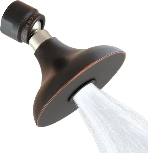 Vista 9 de High Sierra® HALF DOME® Metal sólido sin plomo 1.25 GPM galardonado. Cabezal de ducha de flujo ultra bajo. Boquilla patentada nunca se obstruye Oro