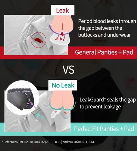 Vista 2 de Waybe Bragas sanitarias Boyshort para mujer: Ropa interior para mujer PerfectFit Super LeakGuard