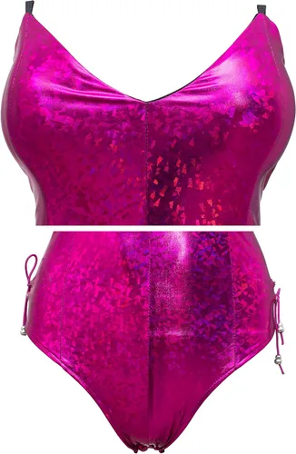 Vista 5 de Conjunto de traje de disfraz de conejito para mujer, una sola pieza, con accesorios