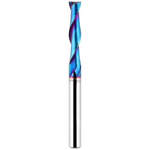 Vista 43 de EANOSIC Brocas de fresadora en espiral de compresión ascendente y descendente de 1/2 pulgada de diámetro de corte con revestimiento nano azul