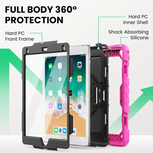 Vista 26 de SEYMAC para iPad Pro de 11 pulgadas Funda M5 2025/M4 2024, Funda Protectora Resistente a Prueba de Golpes con Protector de Pantalla, Soporte