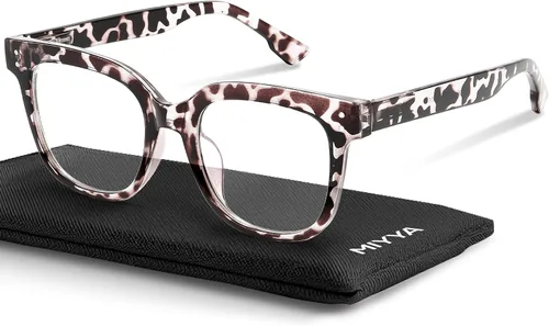 Vista 12 de miyya Gafas de luz azul para mujeres y hombres – Monturas gruesas de gran tamaño bloqueador de luz UV y azul, accesorios elegantes para gafas