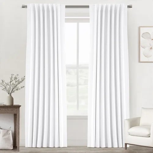 Vista 15 de UHITECH Short Blackout Curtains for Bedroom 24 Inch Long 2 Panels, Beige