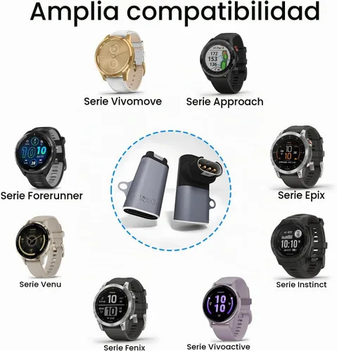 Vista 5 de Cargador USB-C para Garmin Watch, paquete de 3, adaptador de cable de carga USBC