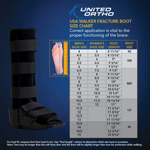 Vista 4 de United Ortho 12003 - Botas para caminar estándar, talla S