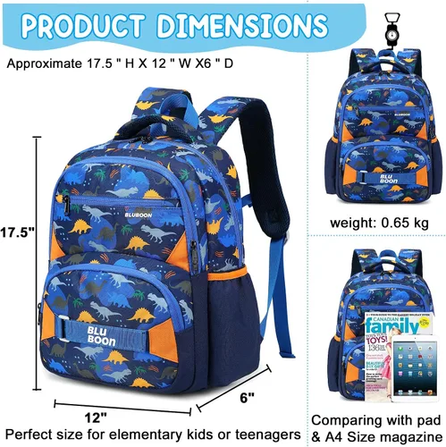 Vista 8 de Mochila preescolar para niños y niñas, bolsas escolares para niños y niñas, bolsas escolares para jardín de infantes