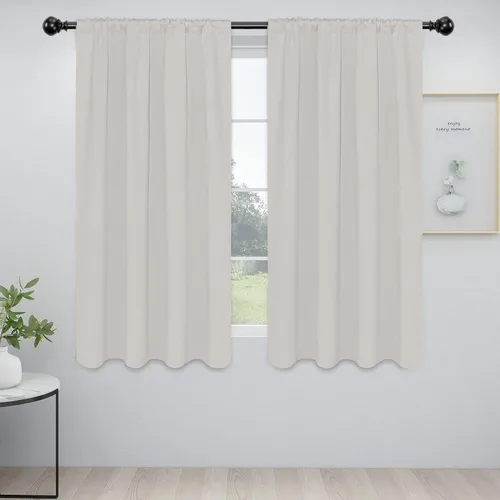Vista 113 de Easy-Going - Cortinas opacas con bolsillo para varilla para dormitorio, cortinas de ventana para oscurecer la habitación para sala de estar