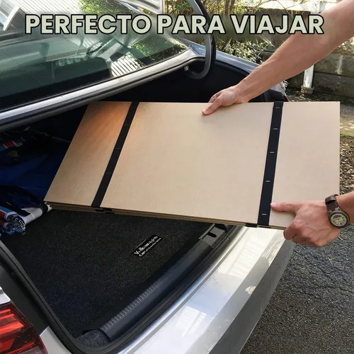 Vista 7 de Tabla plegable para cama, base tapizada, tamaño twin, color café – por DMI