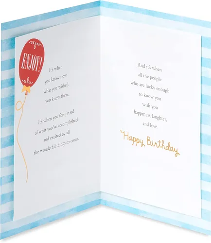 Vista 2 de American Greetings Tarjeta de cumpleaños número 40 (When The Fun Begins)