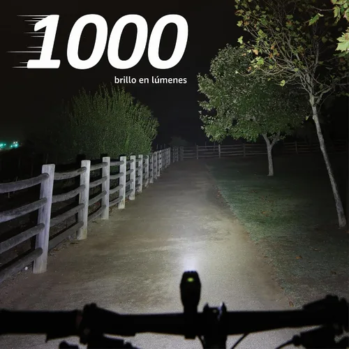 Vista 2 de CECO Luz frontal de bicicleta de 1000 lúmenes de 1000 lúmenes F Series 2.0, IP67 impermeable, FL-1 resistente a los impactos, recargable por USB