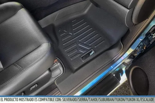 Vista 3 de SMARTLINER Alfombrillas de piso juego de revestimiento de 2 filas para Chevrolet Suburban 2007-2014